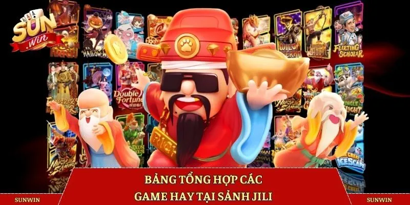 Bảng tổng hợp các game hay tại sảnh Jili