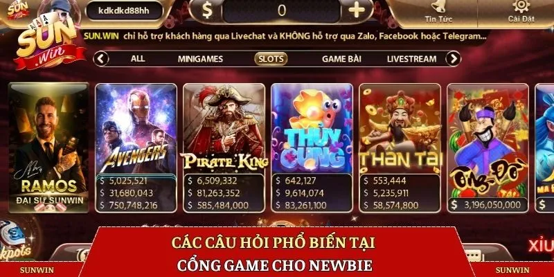 Các câu hỏi phổ biến tại cổng game cho người mới