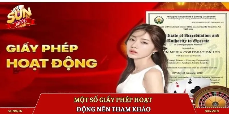 Một số loại giấy phép hoạt động nên tham khảo