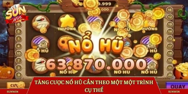 Tăng cược nổ hũ cần theo một một trình cụ thể